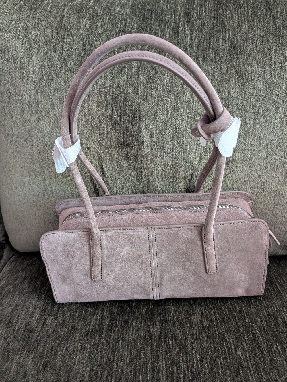Quince Bea East West Taupe Shoulder Bag